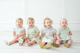 Sage Green Smocked Samuel Shirt/Shorts Set