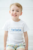 The Smocked Easter Bunnies T-Shirt and Short Set is a classic and traditional outfit, perfect for Easter celebrations.