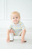 The Pastel Smocked Easter Plaid Shirt and Short Set is perfect for Easter, spring celebrations, and special occasions.