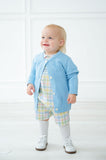 Perfect for springtime, the Blue Bunny Cardigan adds a fun, seasonal touch to any outfit with its cute bunny details.