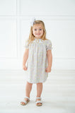 Floral Wreaths Smocked Helen Dress