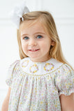 Floral Wreaths Smocked Annabelle Bloomer Set