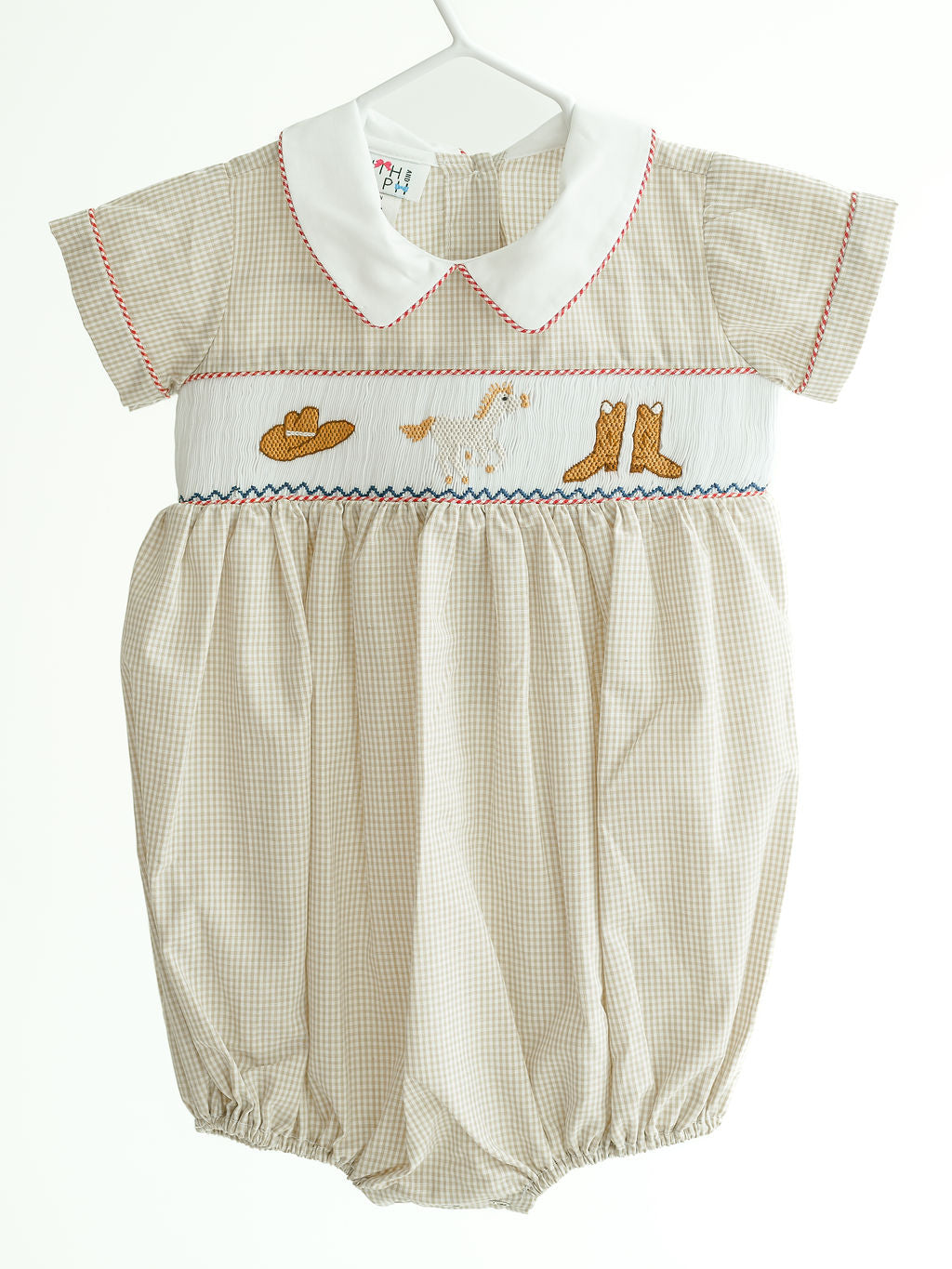 Baby boy smocked bubble best sale