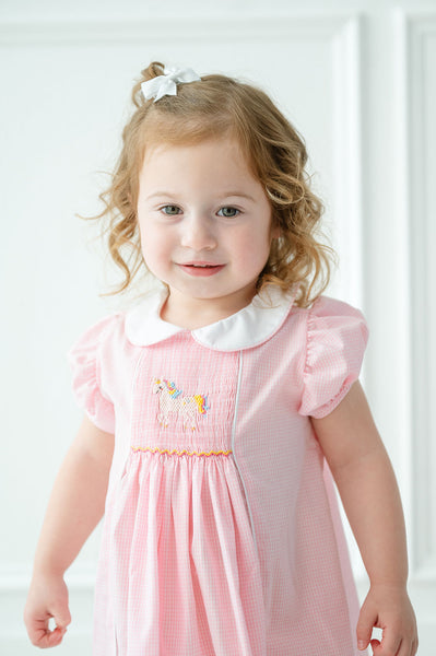 Unicorn Smocked Vivienne Dress