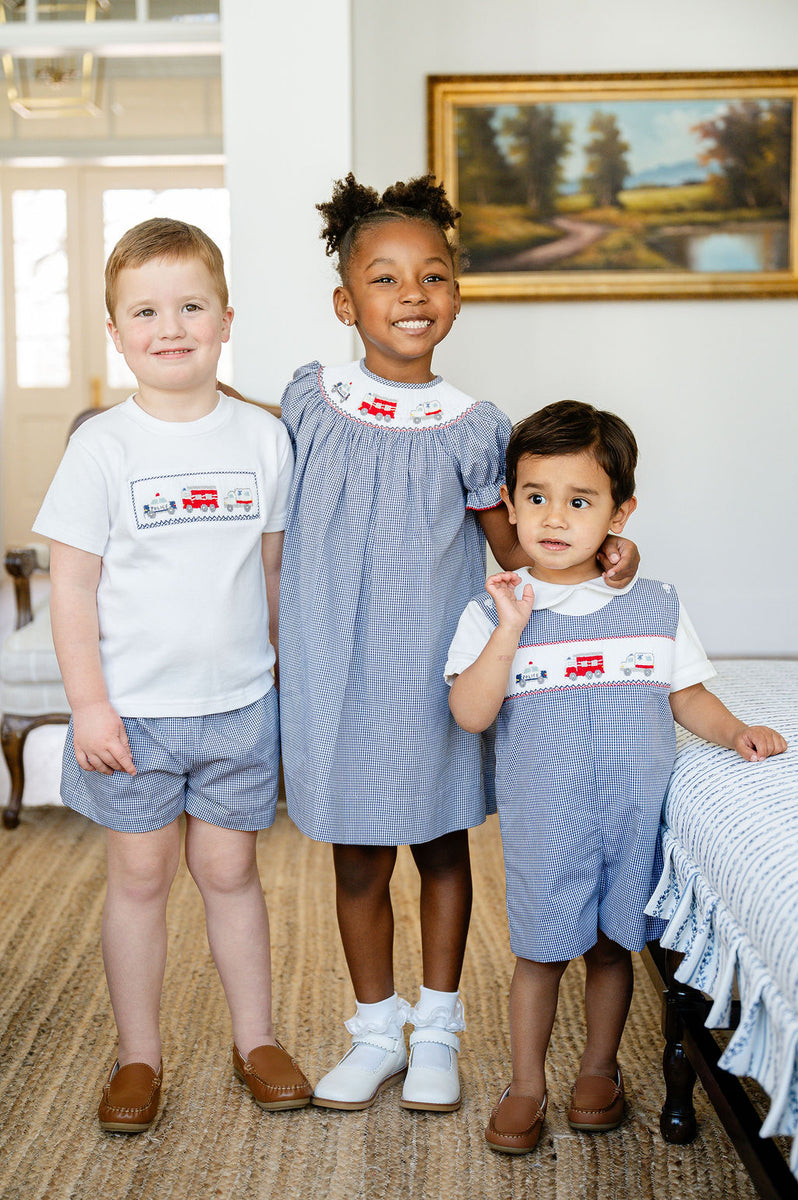 Smocked First Responders Dress for Girls I Ruth and Ralph
