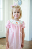 Easter Bunny and Carrots Smocked Helen Dress