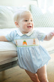 Easter Bunny and Carrots Smocked Henry Bubble
