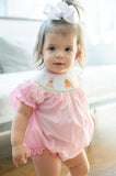 Easter Bunny and Carrots Smocked Birdie Bubble