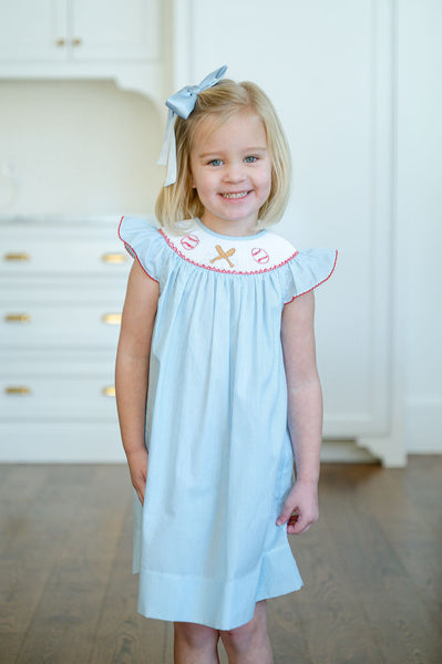 Smocked Baseball Dress for Girls I Ruth and Ralph 6 / Helen Dress