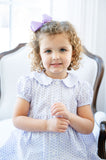Purple Floral Front Button Dress