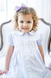 Purple Floral Front Button Dress