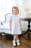 Purple Floral Front Button Dress