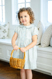 Blue Floral Front Button Dress