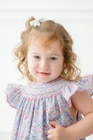 Periwinkle Poppy Floral Smocked Helen Dress