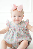 Secret Garden Floral Smocked Birdie Bubble