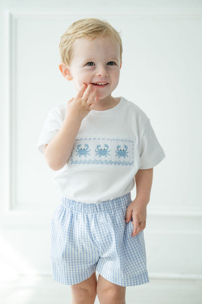 Crabs Smocked Beau T-Shirt/Shorts Set