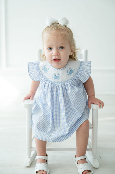 Crabs Smocked Annabelle Bloomer Set