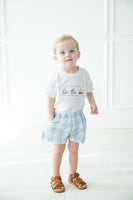 Sailboats Smocked Beau T-Shirt/Shorts Set