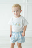 Sailboats Smocked Beau T-Shirt/Shorts Set