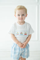 Sailboats Smocked Beau T-Shirt/Shorts Set