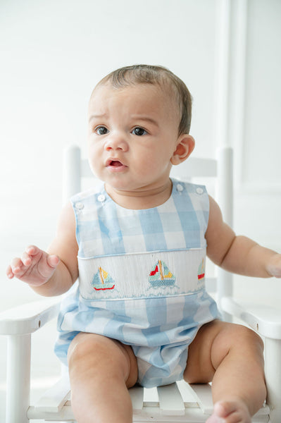 Sailboats Smocked Elliot Bubble