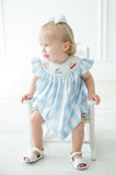 Sailboats Smocked Annabelle Bloomer Set