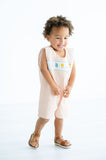 Baby & Toddler Boys 100% Cotton Seersucker Light Orange Hand-Smocked Popsicle Chest Panel Jon Jon – Summer Beach & Party Outfit – Sizes 3M–4T