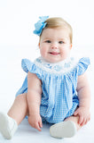 Blue Fish Smocked Birdie Bubble