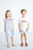 Flags Smocked Helen Dress