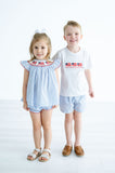Flags Smocked Annabelle Bloomer Set