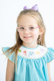 Toddler & Girls Teal Microgingham Hand-Smocked Sea Animals Neckline Dress – Summer Beach & Pool Day Outfit – Sizes 12M–8
