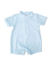 Solid Light Blue Pima Cotton Harold Romper