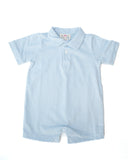 Light Blue Stripes Pima Cotton Harold Romper