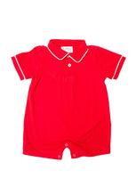 Solid Red Pima Cotton Harold Romper