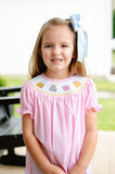Pink Birthday Cakes Smocked Helen Dress
