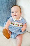 Back to School Caterpillar Smocked Henry Bubble