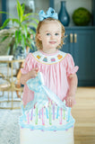 Pink Birthday Cakes Smocked Annabelle Bloomer Set