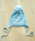 Light Blue Custom Knit Toboggan Hat