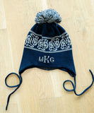 White Custom Knit Toboggan Hat