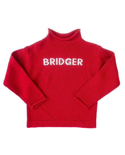 Red Personalized Knit Sweater