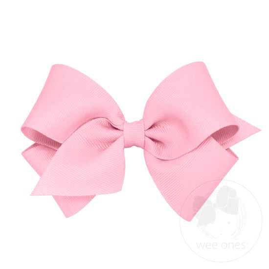 Wee Ones Small Classic Grosgrain Hair Bow - Pearl