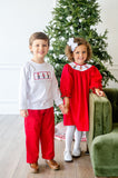 Nutcrackers Smocked Beau T-Shirt/Pants Set