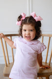 Pink Gingham Scallop Peter Pan Collar Shirt & Onesie