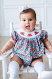 Floral Pumpkins Smocked Birdie Bubble