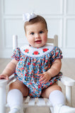 Floral Pumpkins Smocked Birdie Bubble