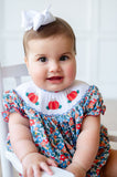 Floral Pumpkins Smocked Birdie Bubble
