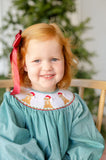Santa Dogs Smocked Helen Dress