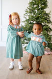 Santa Dogs Smocked Helen Dress