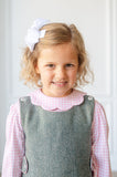 Winter Moss Jumper + Pink Scalloped Shirt