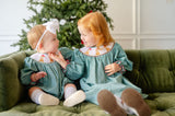 Santa Dogs Smocked Helen Dress